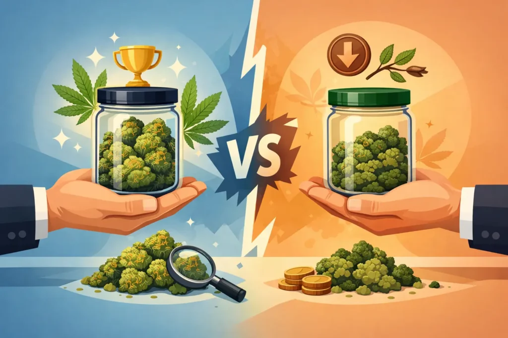 Top Shelf Versus Budget Flower for Buyers